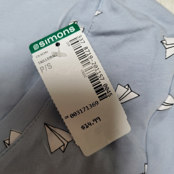 Organic Cotton Paper Planes Printed V-neck Tshirt by Twik! NWT! - Picture 3 of 7